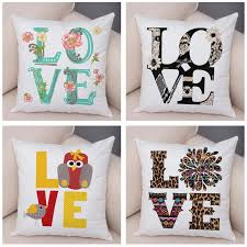 Juego de 4 Fundas de Cojines Coloridas 55x55cm